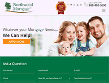 Tablet Screenshot of northwoodmortgage.com